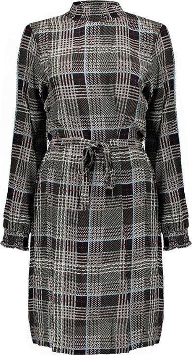 Geisha Jurk Check Elastic Neck XL