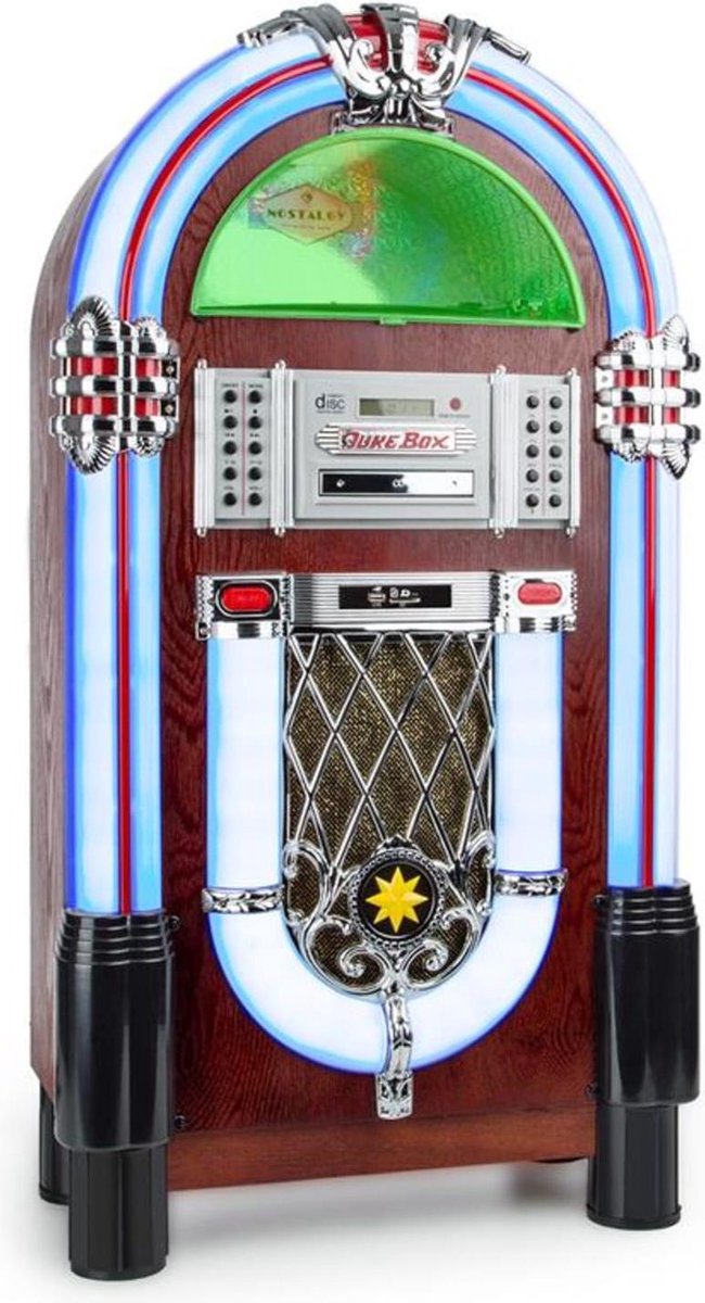 auna Graceland -Jukebox - USB SD AUX - CD speler - AM/FM radio ontvanger