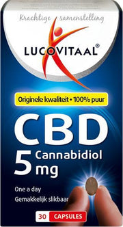 Lucovitaal CBD 5 miligram Cannabidiol Voedingssupplement - 30 capsules