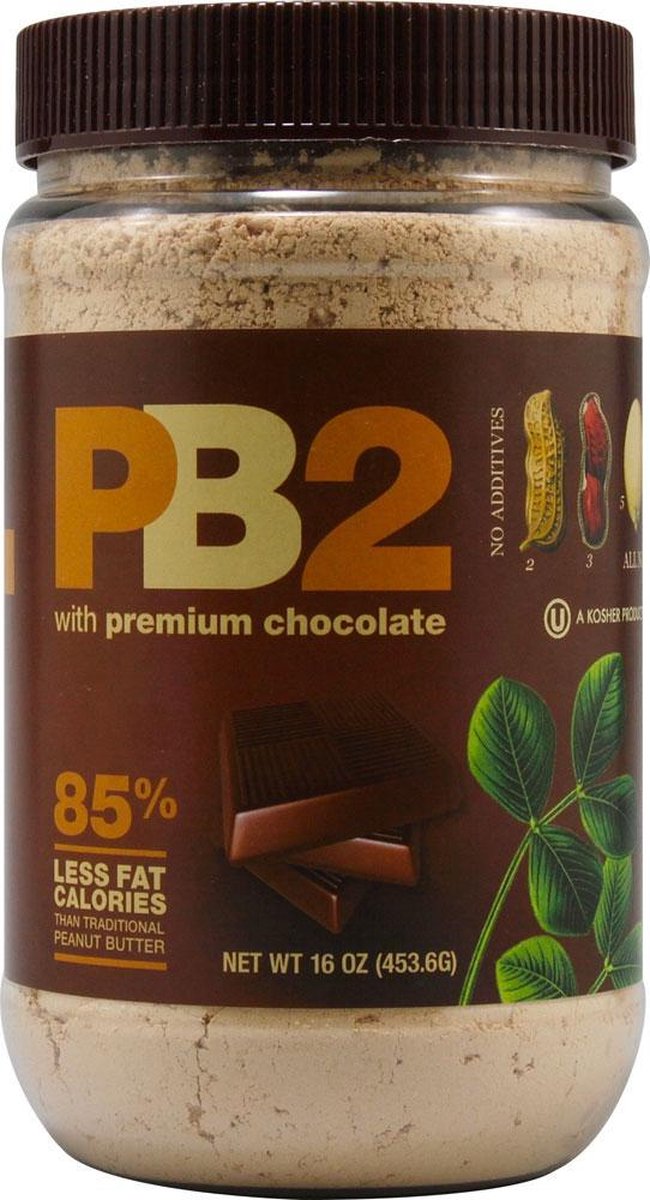 Bell plantation Pindakaas poeder PB2 453 gram Chocolate Powdered Peanut Butter