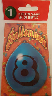 ballon cijfer 8