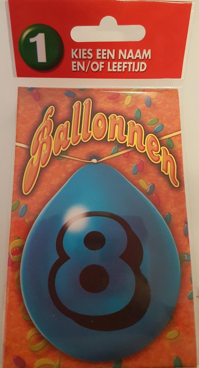 ballon cijfer 8
