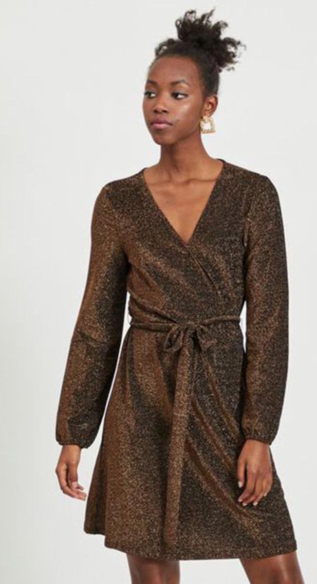 Viglowa L/s Wrap Dress/ L 14061920 Tortoise Shell