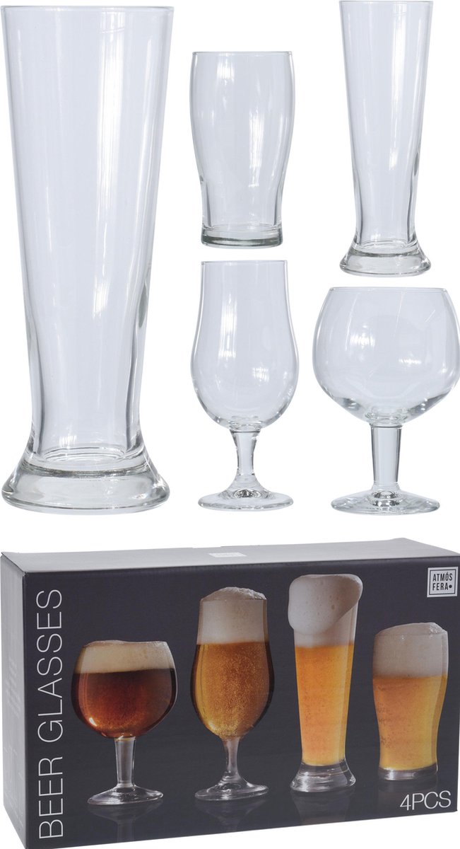 Valetti bierglazen set van 4