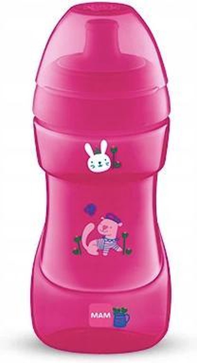 MAM Drinkfles Fles 330 ml 12m+ Roze Antilek
