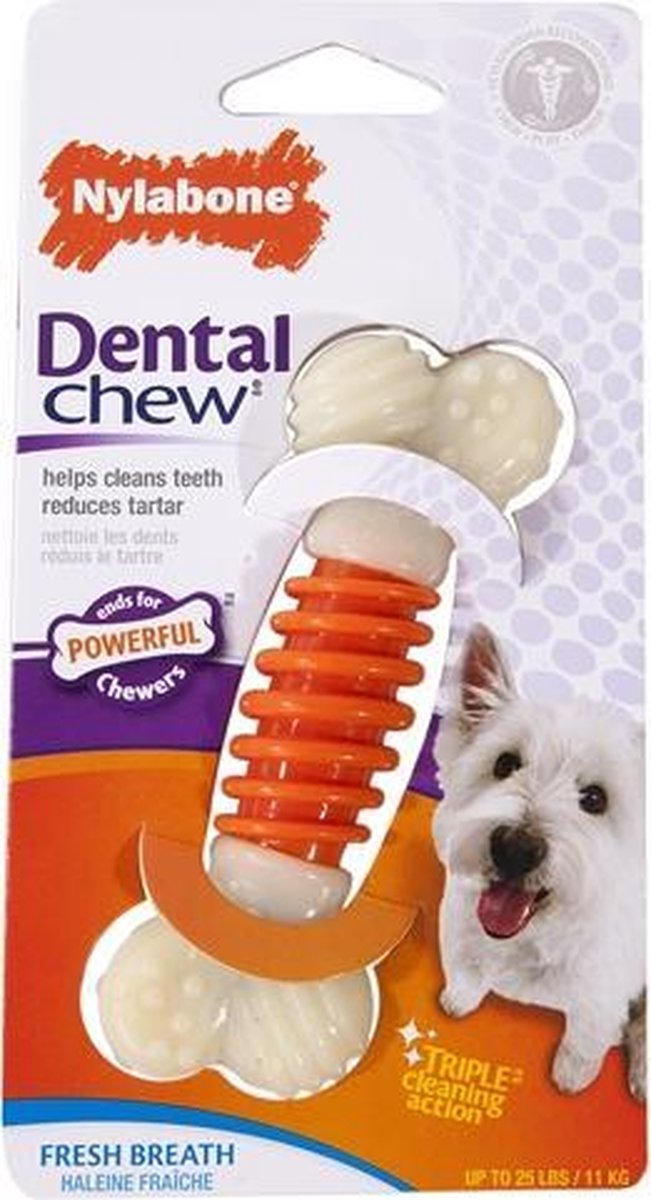 Nylabone dental chew baconsmaak - tot 11 kg - 1 stuks