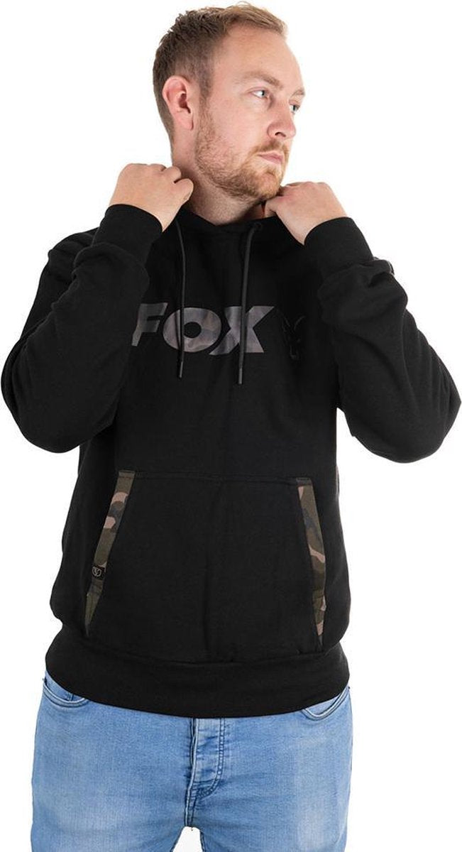 Fox Black/Camouflage Print Hoodie - Maat M - Zwart