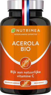 Vitamine C •1000 mg • ACEROLA - afweersysteem • 30 zuigtabletten - NUTRIMEA