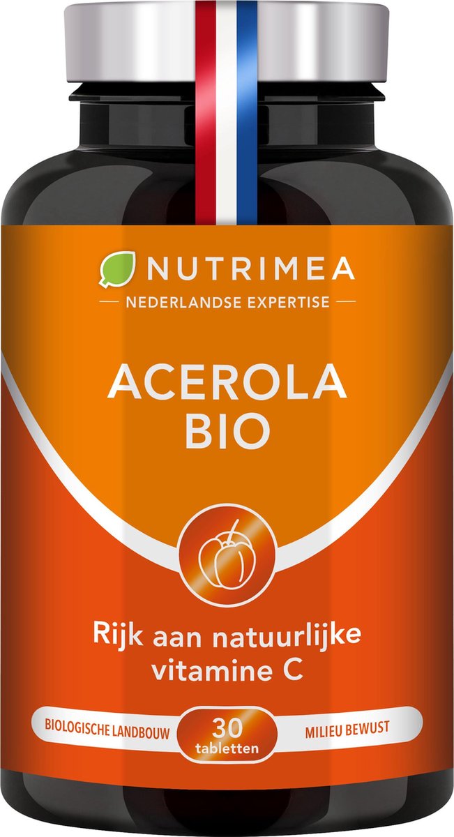 Vitamine C •1000 mg • ACEROLA - afweersysteem • 30 zuigtabletten - NUTRIMEA