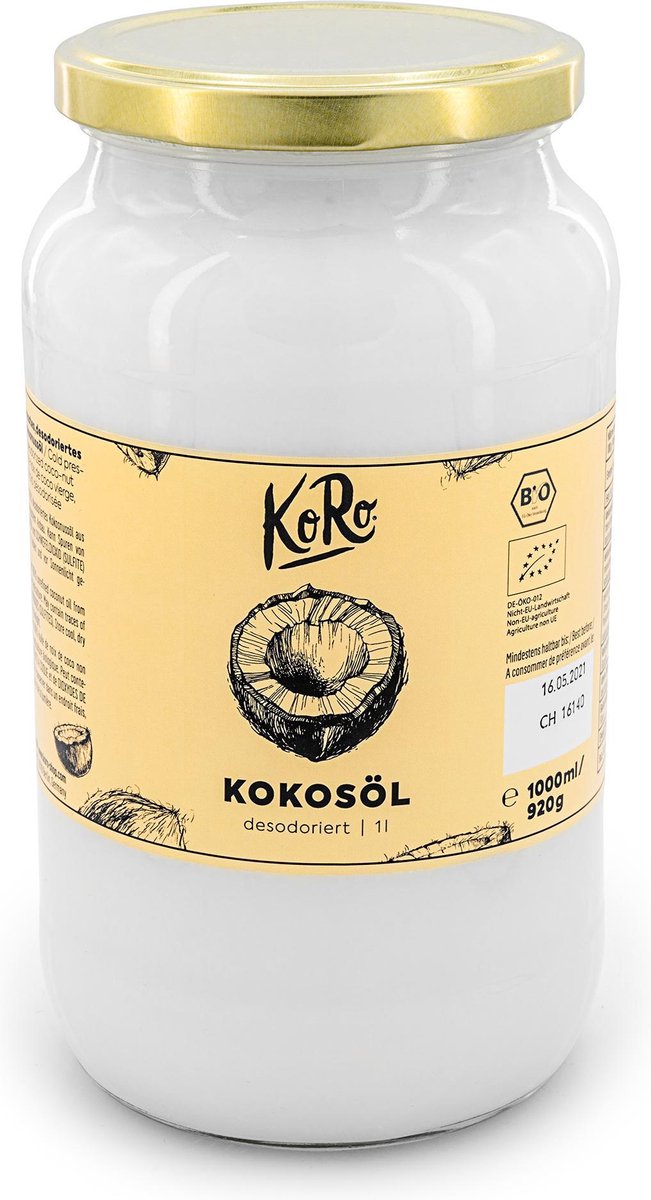 KoRo | Biologische kokosolie geurloos | 1 L