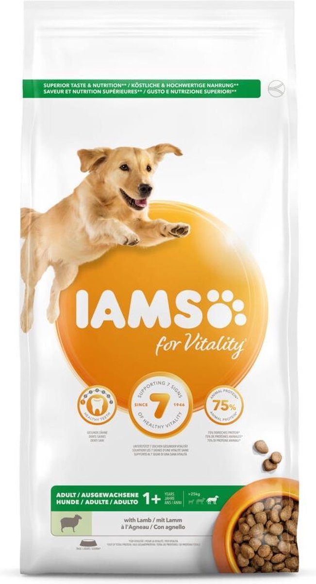 3x Iams Dog Adult Large Lam 3 kg