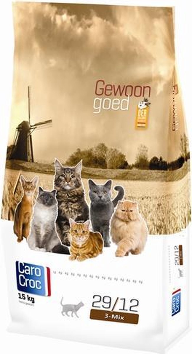 Carocroc kat 3-mix - 15 kg - 1 stuks