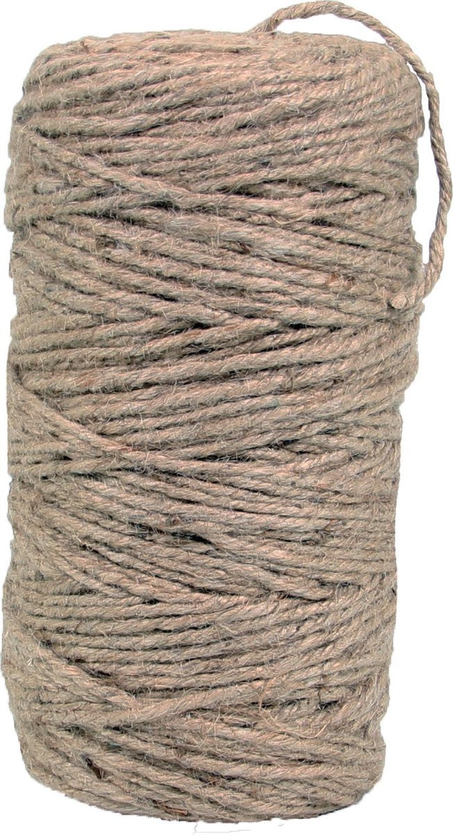 Jute decoratie touw ca. 4mm x 225 mtr - spoel ca.  3 kg