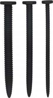 Silicone Screw Plug Set - Urethral Sounding - Black