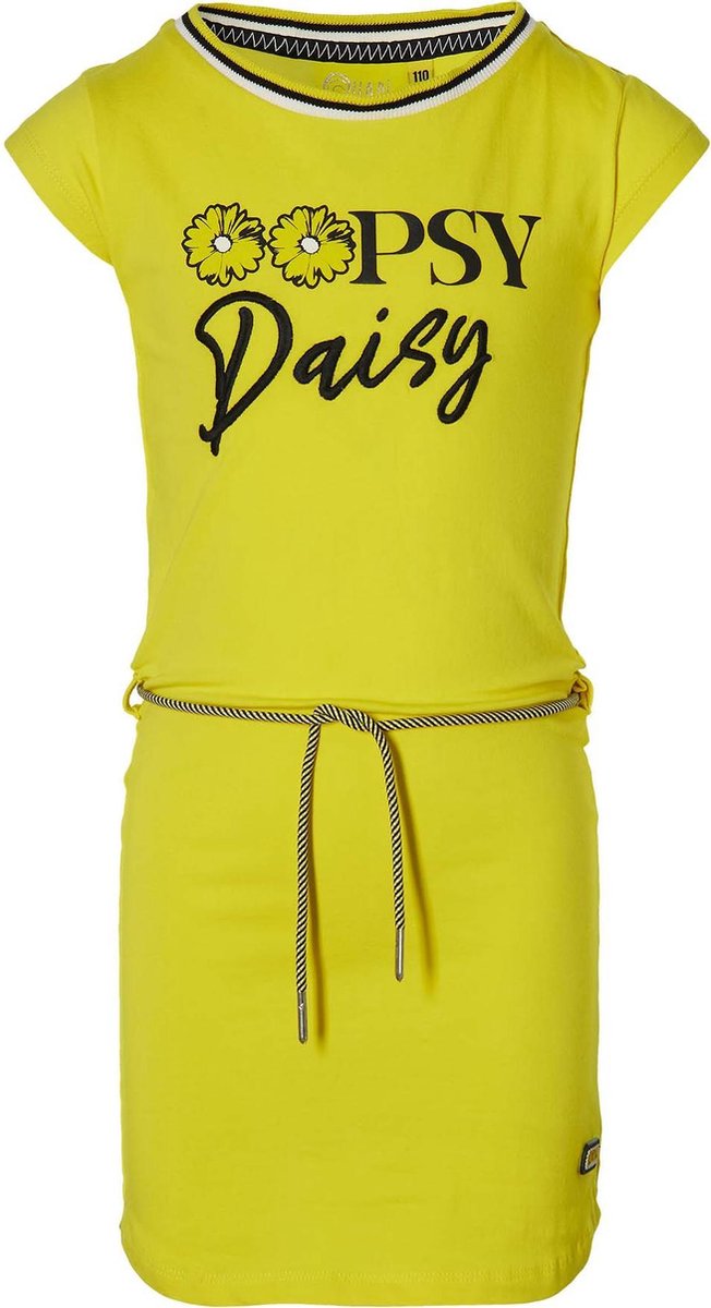 Quapi jurk Fab zomersgeel met print - maat 92