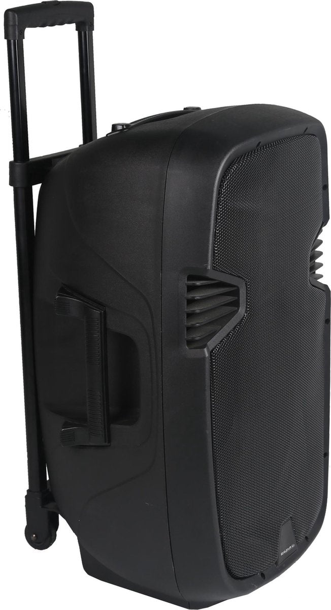 Ibiza Sound HYBRID15VHF-BT Box - Mobiele Accu Luidspreker - USB/ SD & Bleutooth - Draadloze Microfoons - 700 Watt