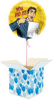 Helium Ballon gevuld met helium - You Did it! - Cadeauverpakking - Gefeliciteerd - Geslaagd - Folieballon - Helium ballonnen gevuld