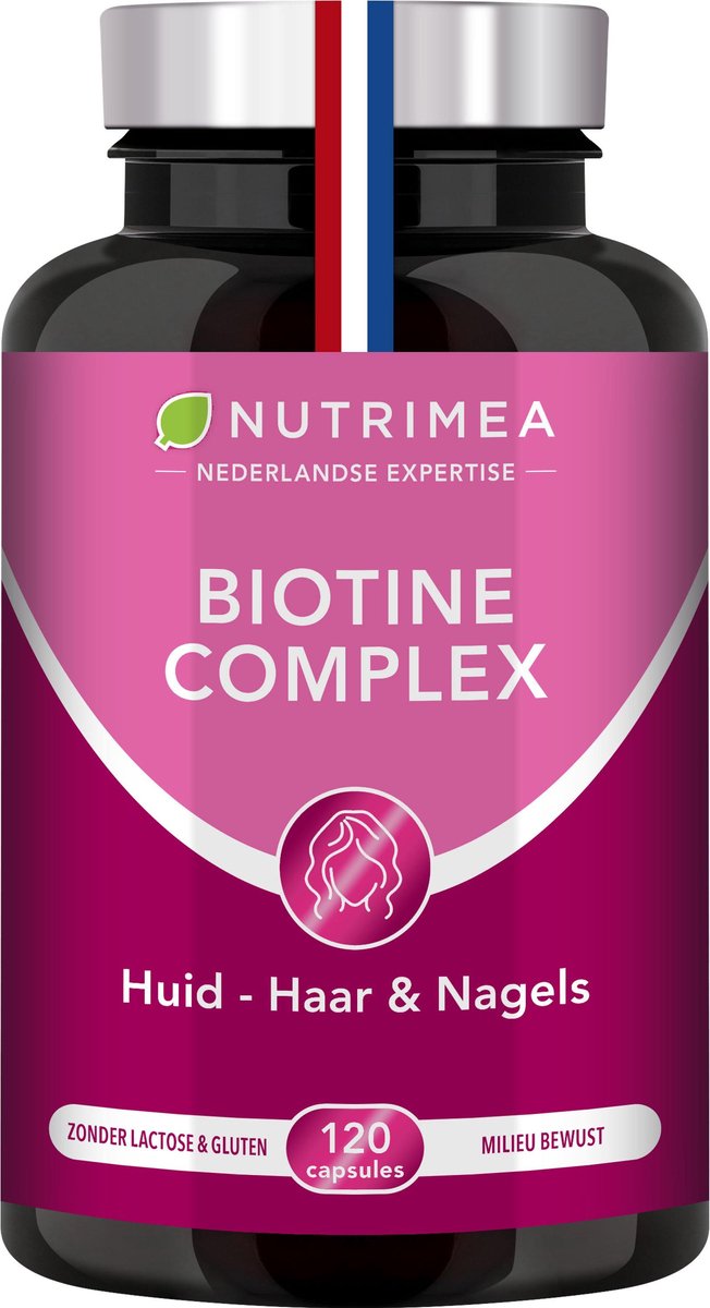 Biotine • Haar Nagels Huid • Vitamine B • Zink • NUTRIMEA • 120 caps
