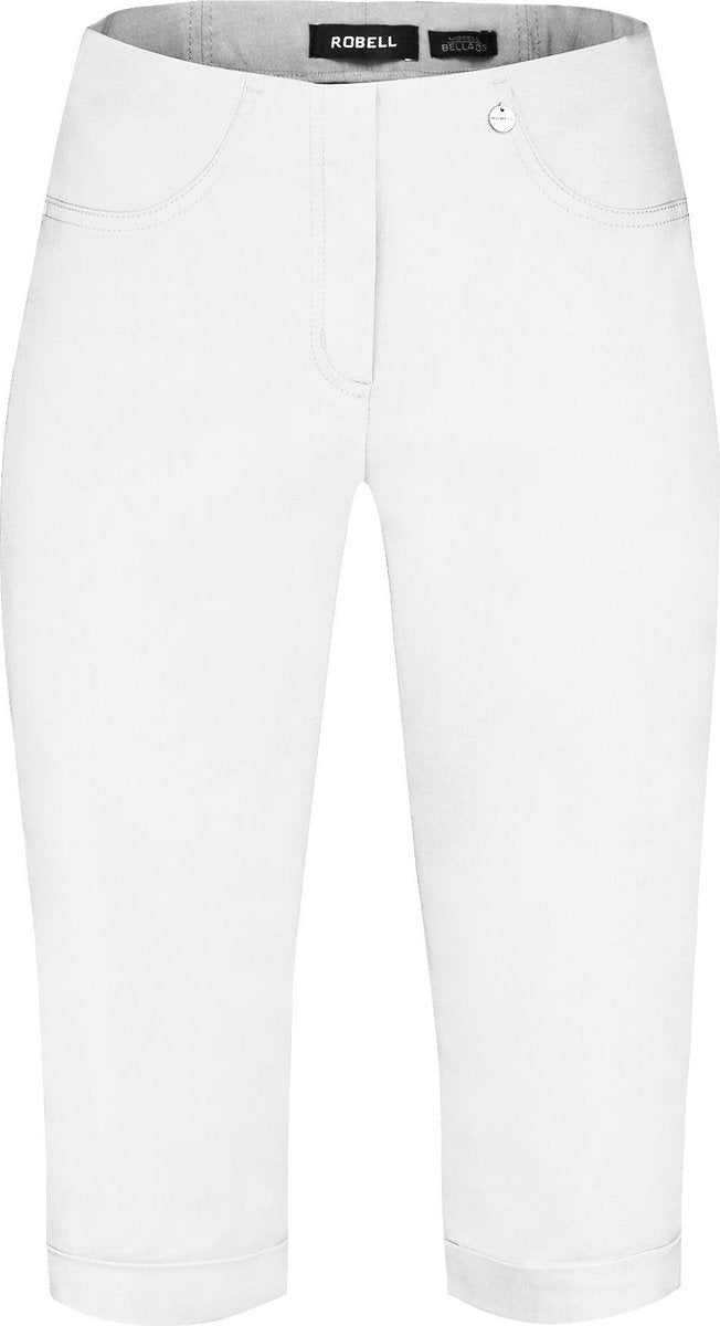 Robell - Model Bella 05 Bermuda - Bengaline Stretch - Wit - EU48