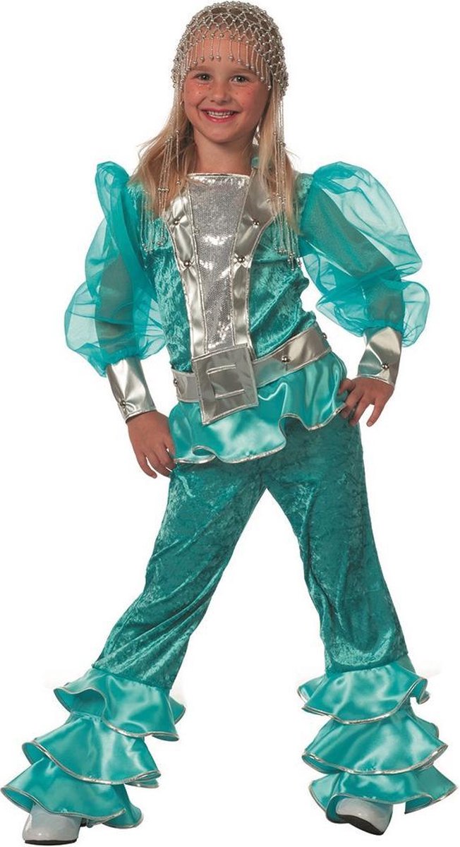 Carnavalskleding Mama Mia Abba meisje aqua Maat 128
