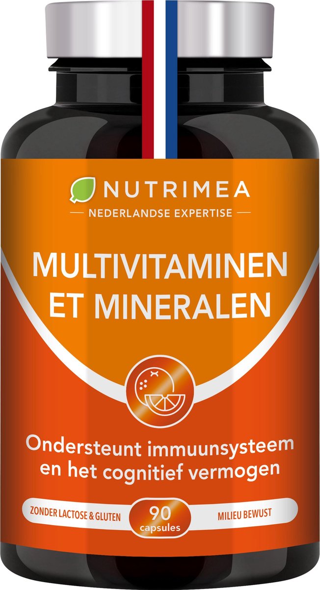 Multivitaminen - helpt natuurlijk afweersysteem •  Nutrimea - 90 caps