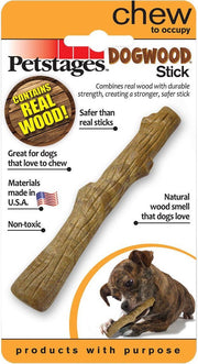 Duurzame Houten Kauwstok voor Honden - Petstages - Verkrijgbaar in 4 maten: Extra Small (10cm); Small (12