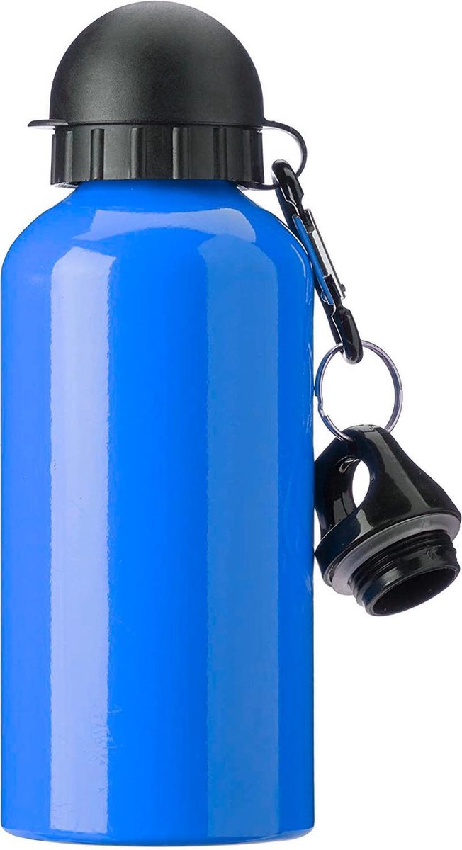 Atipick Drinkfles Met Karabijnhaak 650 Ml Aluminium Blauw