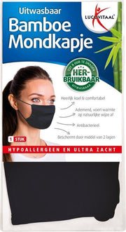 Lucovitaal Bamboe Mondkapje Blauw