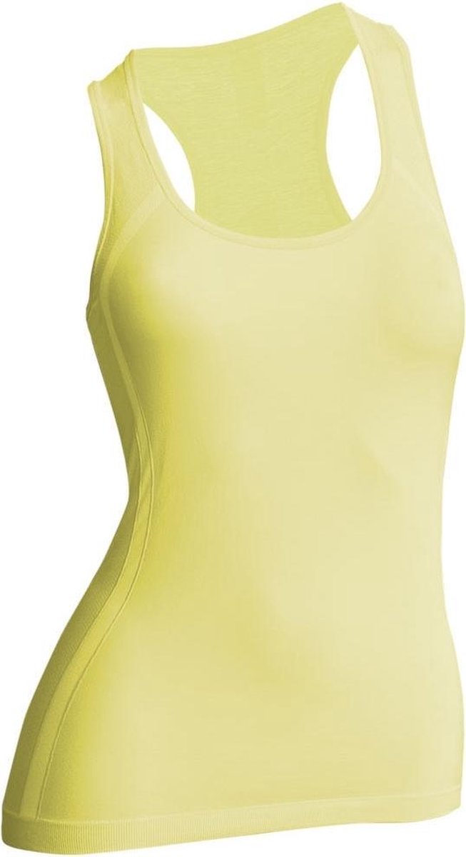Iron-ic Sporttop Performance Dames Polyamide Geel Maat M/l