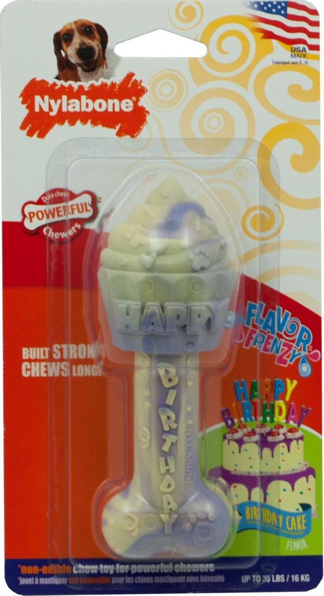 Nylabone Ff durachew birthday bone/cake flavor small 20