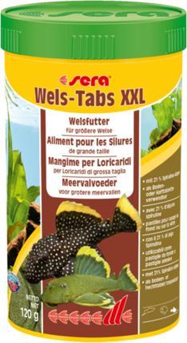 Sera meerval katvis bodemvis voer Tabs xxl 250 ml