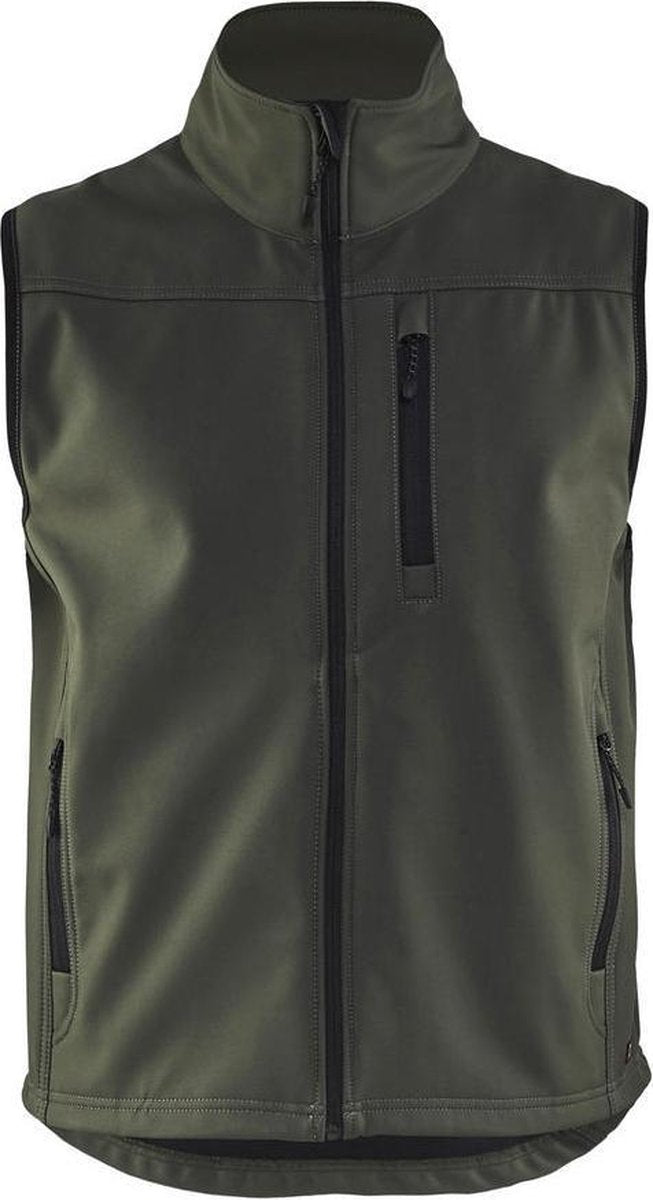 Blåkläder 8170-2515 Bodywarmer Softshell Army Groen maat 4XL