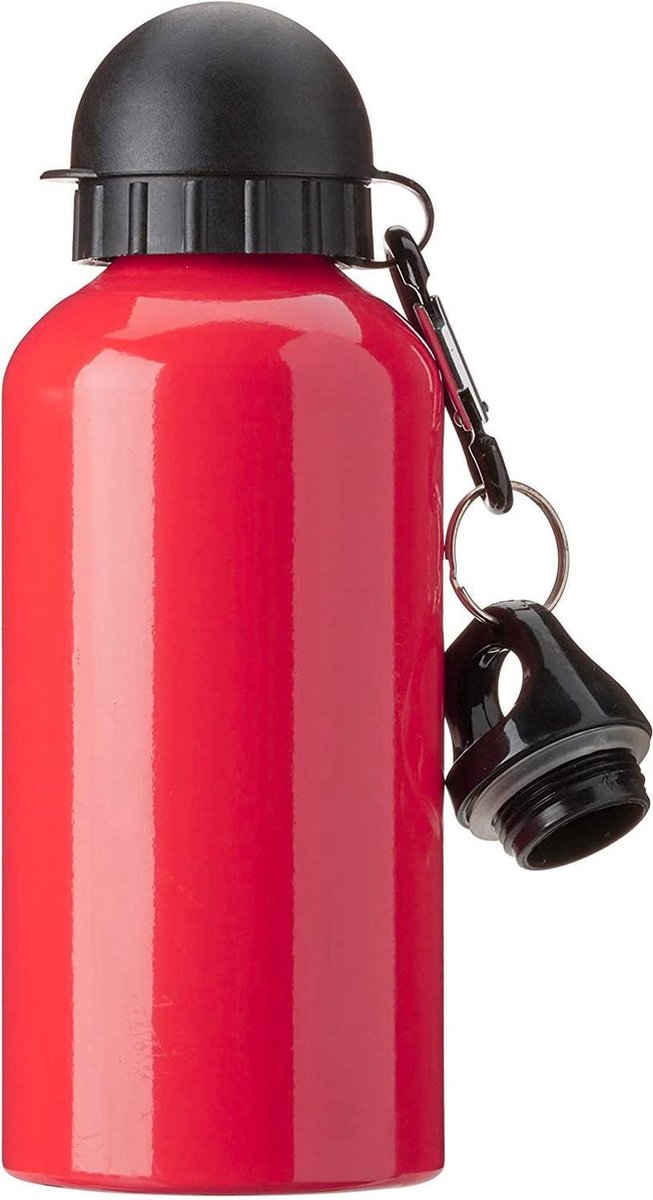 Atipick Drinkfles Met Karabijnhaak 650 Ml Aluminium Rood