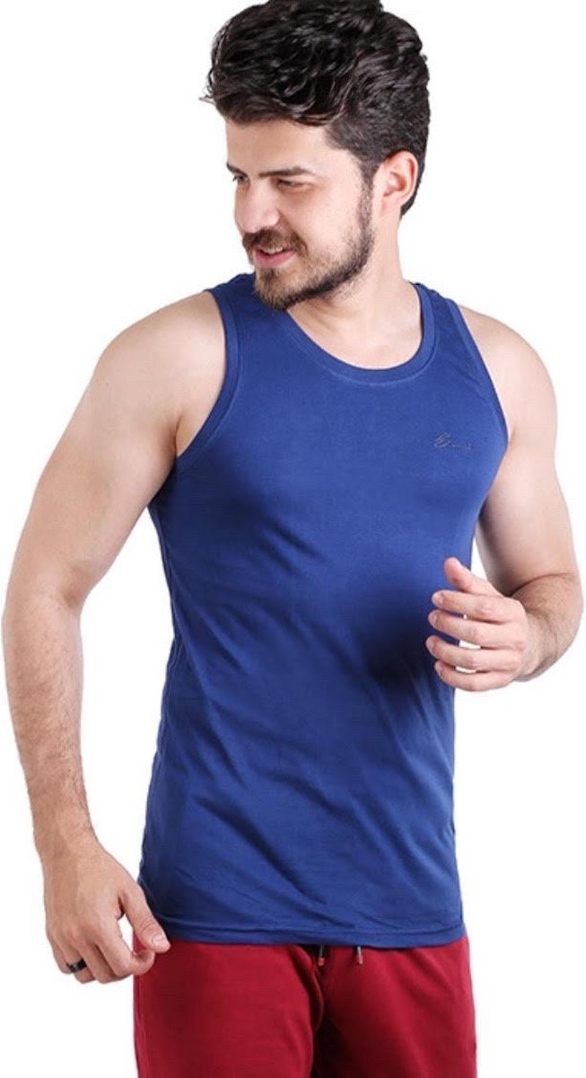 Embrator 2-pack mannen Tank-Top ronde hals donkerblauw maat XXL