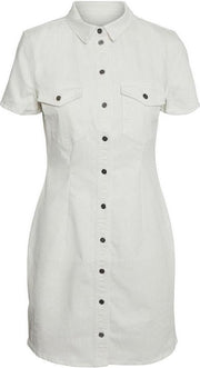 Nmjoy  S/s Dress Clr S 27015686 Bright White