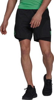 adidas Adizero 2in1 Short Heren - zwart - maat S
