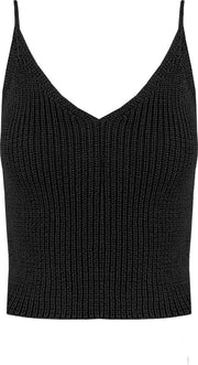 Knitted singlet top black