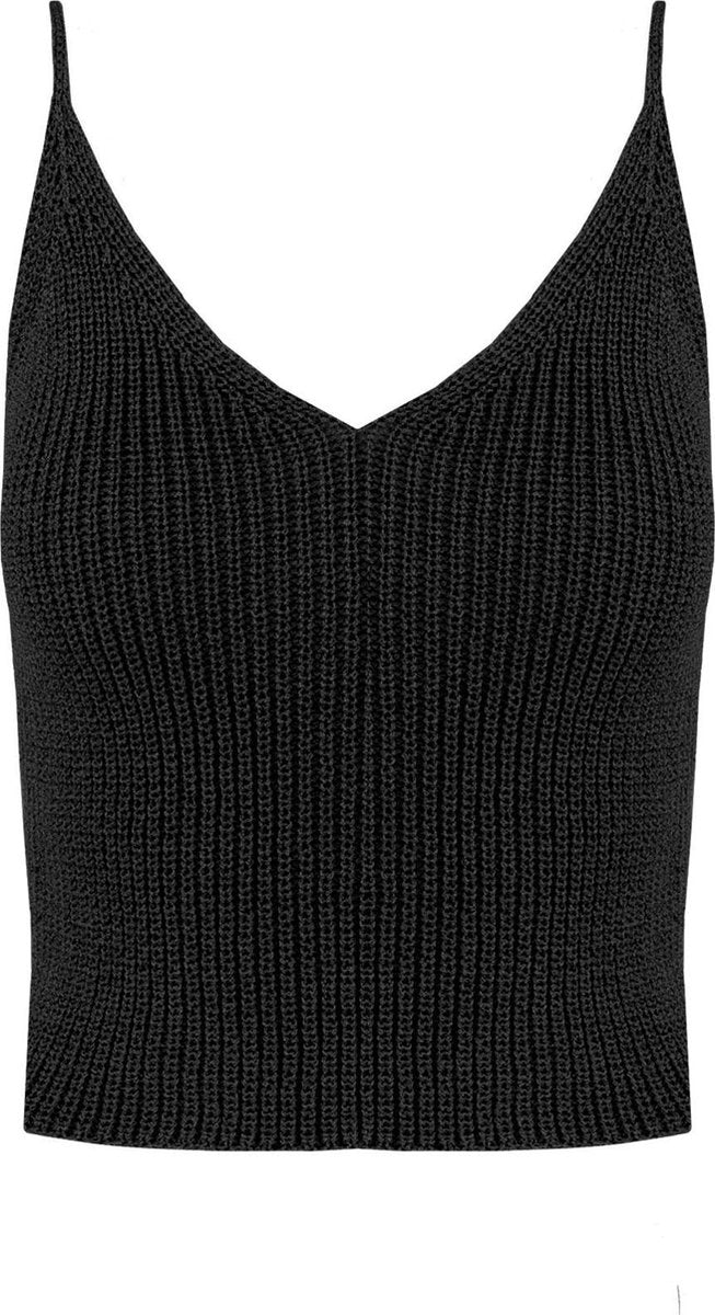 Knitted singlet top black