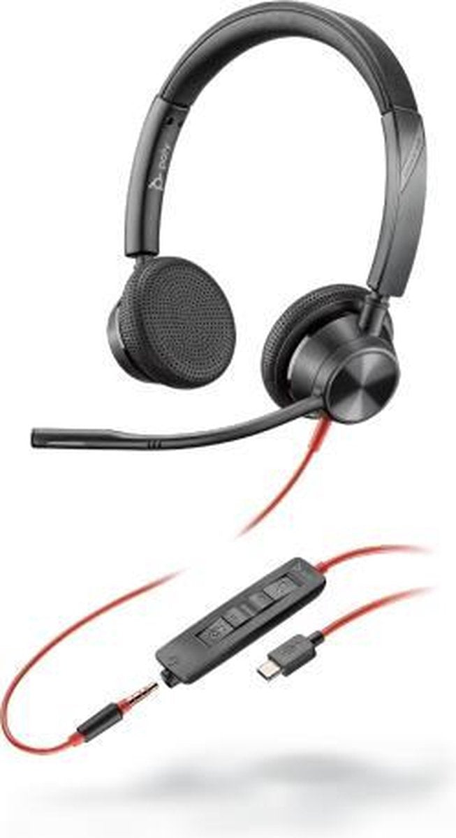 POLY Blackwire 3325 Headset Hoofdband Zwart