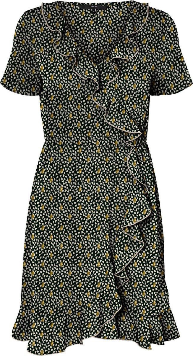 Vmwailey S/s Frill Short Dress Exp 10246598 Black/waily - Maat XS
