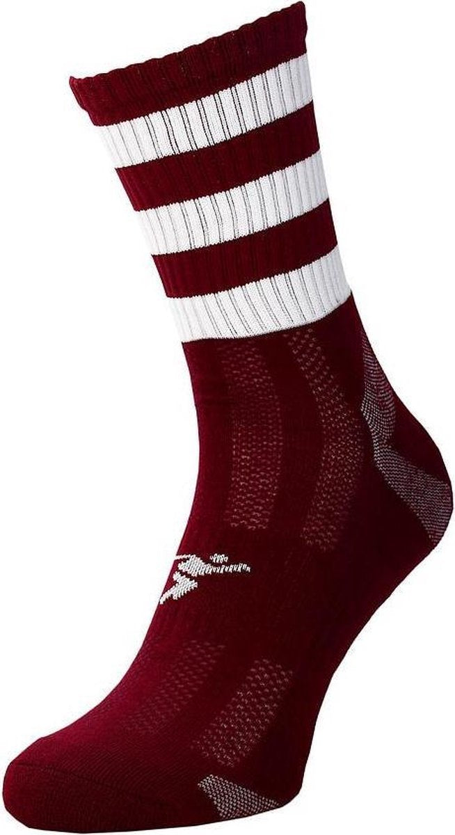 Precision Sportsokken Pro Junior Nylon Bordeaux/wit Maat 30-34