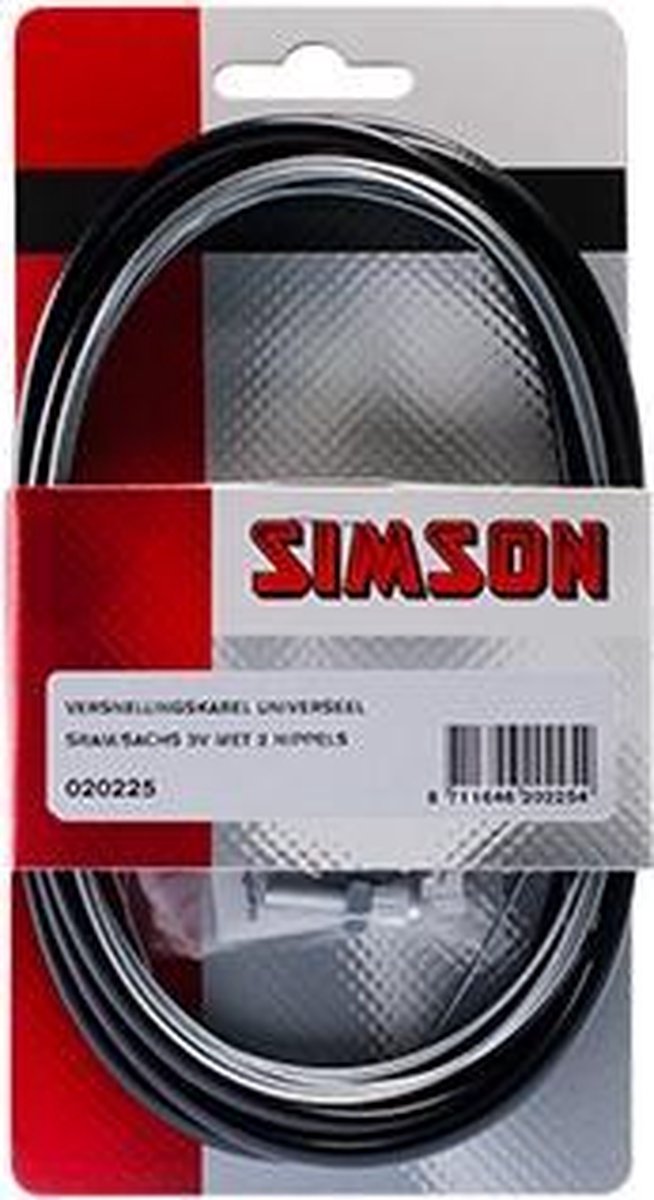 Versnellingskabel Simson uni zwart