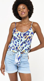 Topje met luipaardprint - Light Blauw
