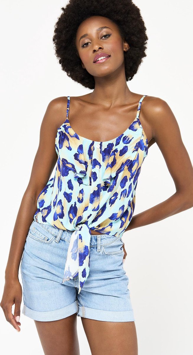 Topje met luipaardprint - Light Blauw