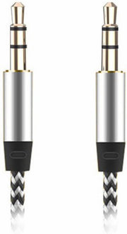 HMerch™ AUX kabel auto - 2 meter - AUX - 3.5 mm jack kabel - Grijs