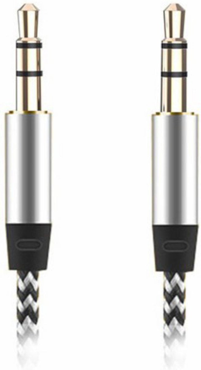 HMerch™ AUX kabel auto - 2 meter - AUX - 3.5 mm jack kabel - Grijs