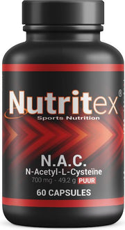 Nutritex Pure N-Acetyl Cysteine (NAC) - 100% Puur - 100 Caps - 700mg