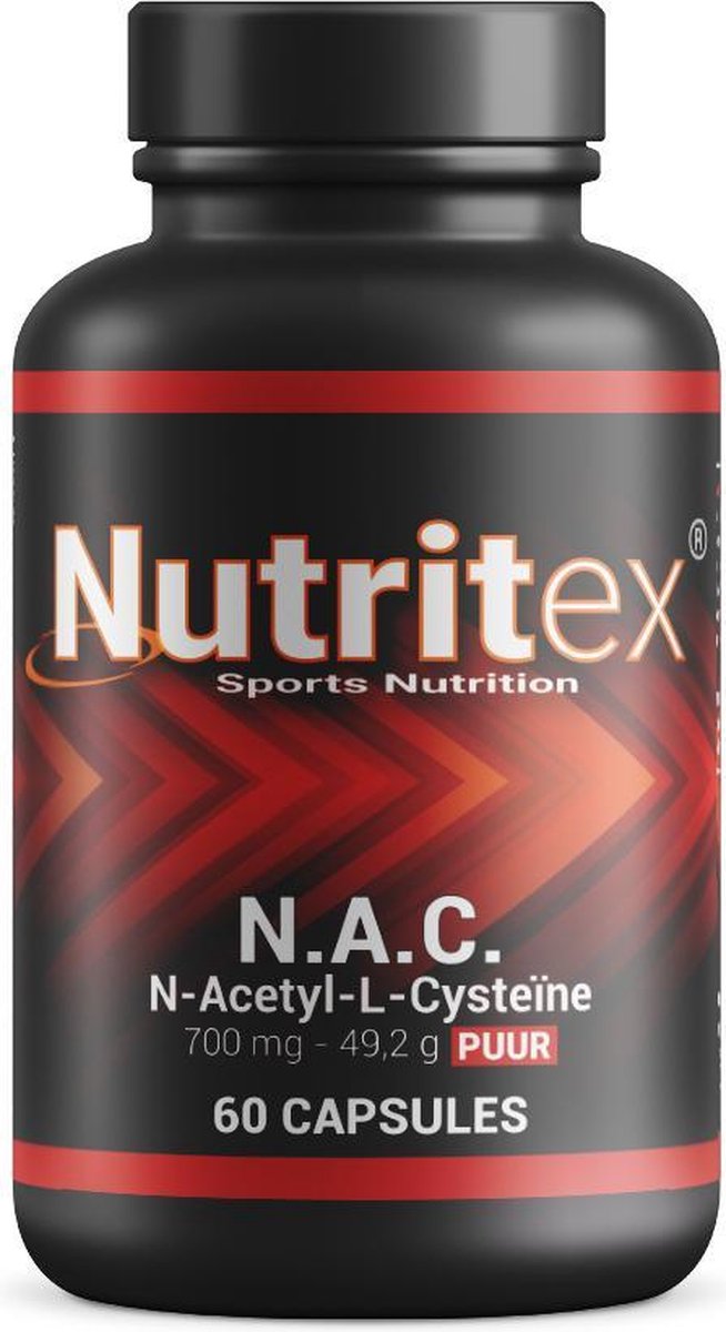 Nutritex Pure N-Acetyl Cysteine (NAC) - 100% Puur - 100 Caps - 700mg