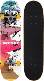 Black Dragon Skateboard - Street Natives - Wit/Geel/Fuchsia/Groen