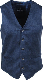 Ferlucci - Heren Gilet - Velours - Navy